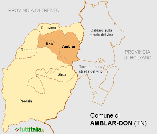 Cartina del Comune di Amblar-Don