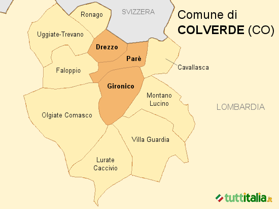 Cartina del Comune di Colverde