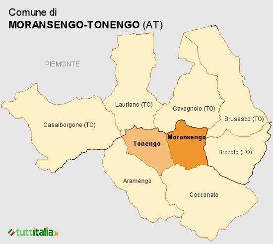 Cartina del Comune di Moransengo-Tonengo