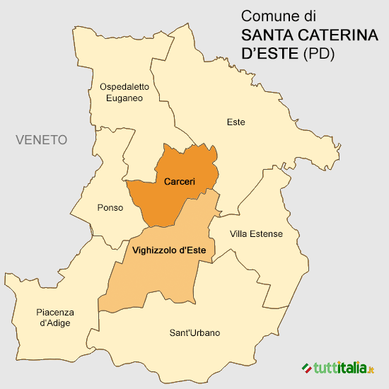 Cartina del Comune di Santa Caterina d'Este