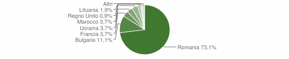 Grafico cittadinanza stranieri - Cerchio 2010