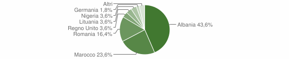 Grafico cittadinanza stranieri - Rapino 2013