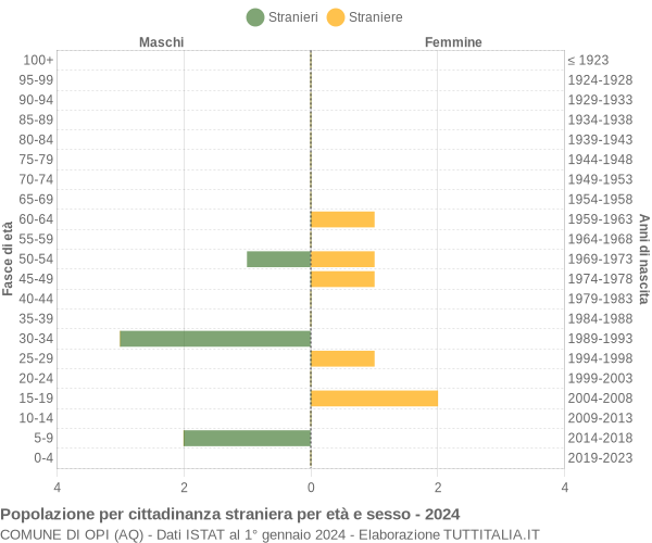 Grafico cittadini stranieri - Opi 2024