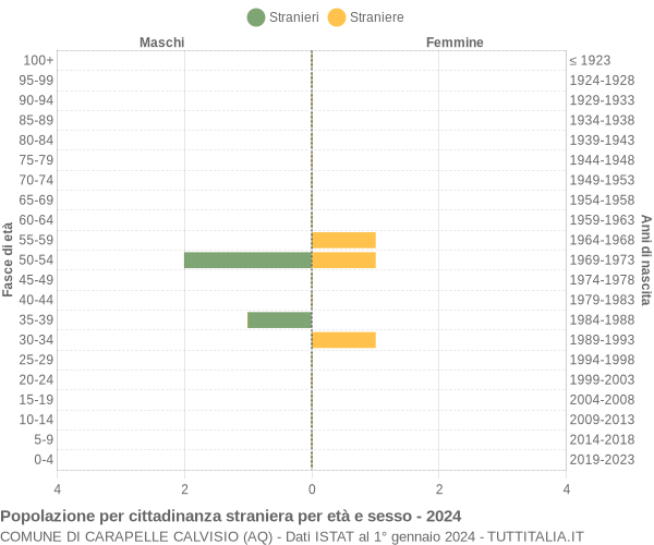 Grafico cittadini stranieri - Carapelle Calvisio 2024