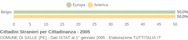 Grafico cittadinanza stranieri - Salle 2005