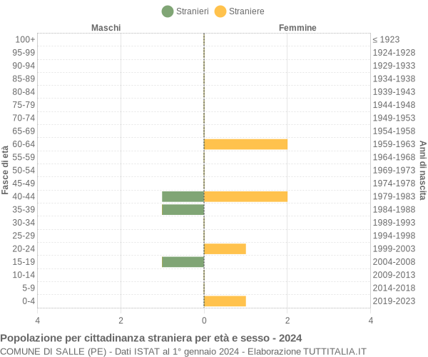 Grafico cittadini stranieri - Salle 2024