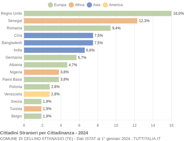 Grafico cittadinanza stranieri - Cellino Attanasio 2024