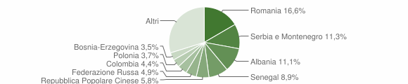 Grafico cittadinanza stranieri - Silvi 2005