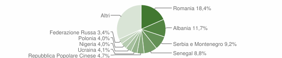 Grafico cittadinanza stranieri - Silvi 2007