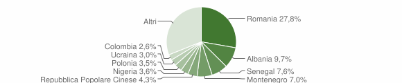 Grafico cittadinanza stranieri - Silvi 2009