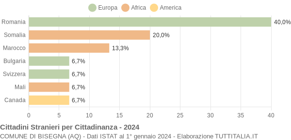 Grafico cittadinanza stranieri - Bisegna 2024