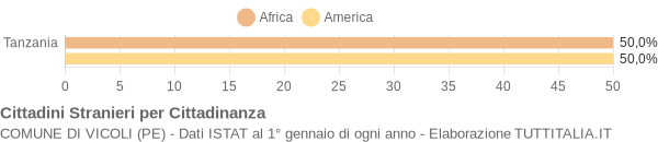 Grafico cittadinanza stranieri - Vicoli 2007