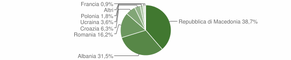 Grafico cittadinanza stranieri - San Pio delle Camere 2008
