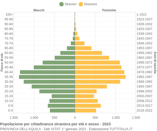 Grafico cittadini stranieri - 2023