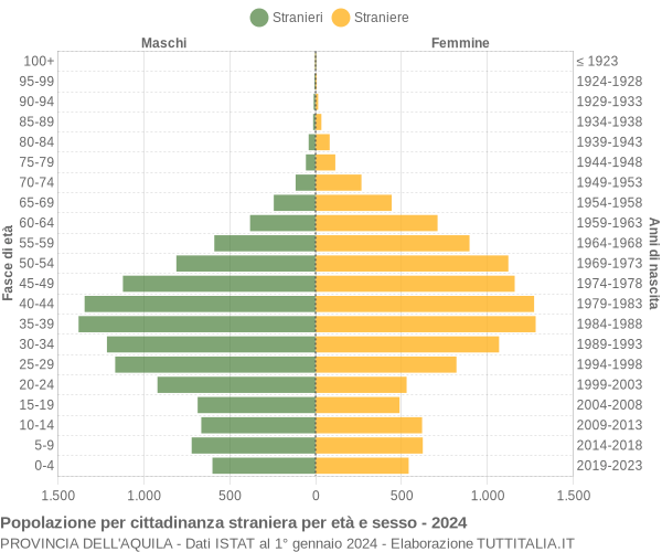 Grafico cittadini stranieri - 2024