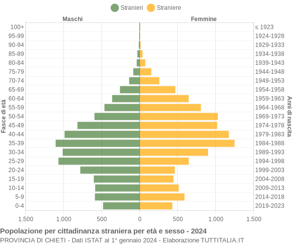 Grafico cittadini stranieri - 2024