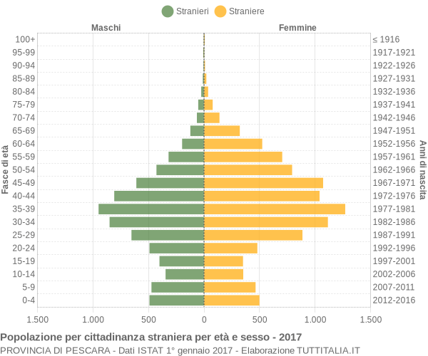 Grafico cittadini stranieri - 2017