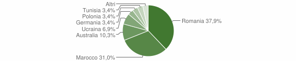 Grafico cittadinanza stranieri - San Fele 2008