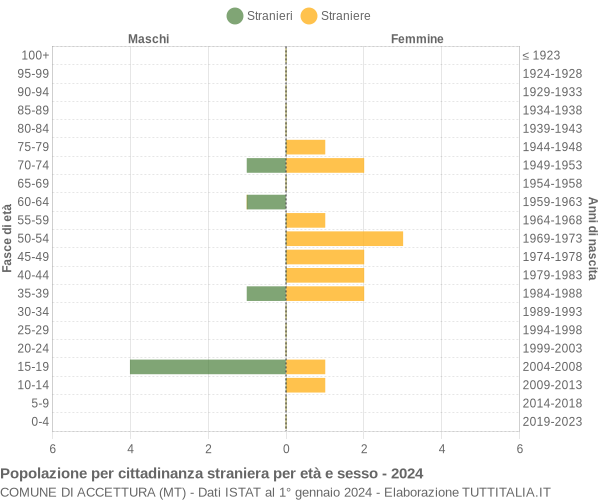 Grafico cittadini stranieri - Accettura 2024