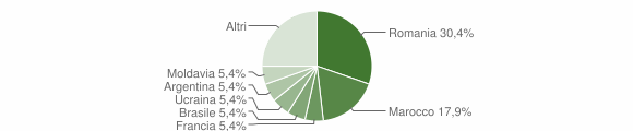 Grafico cittadinanza stranieri - Pignola 2010
