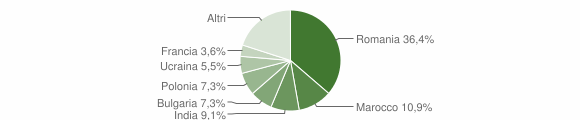Grafico cittadinanza stranieri - Pignola 2014