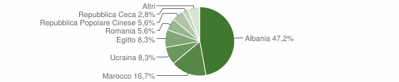 Grafico cittadinanza stranieri - Pomarico 2007