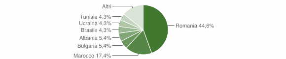 Grafico cittadinanza stranieri - Pomarico 2021