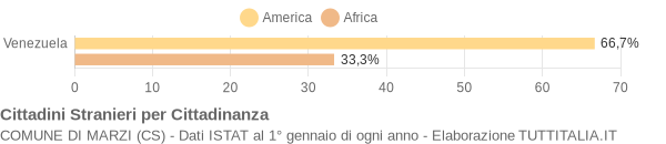 Grafico cittadinanza stranieri - Marzi 2004