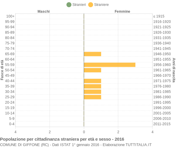 Grafico cittadini stranieri - Giffone 2016