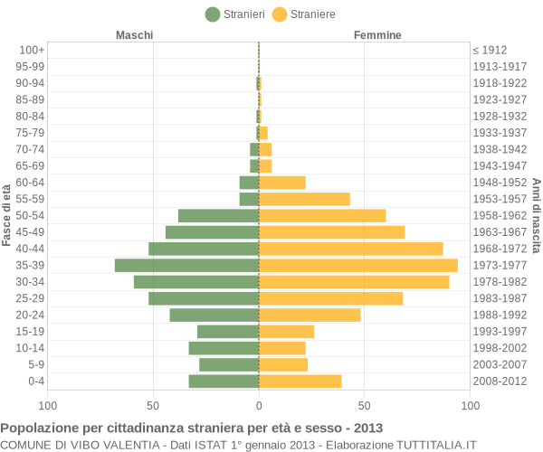 Grafico cittadini stranieri - Vibo Valentia 2013