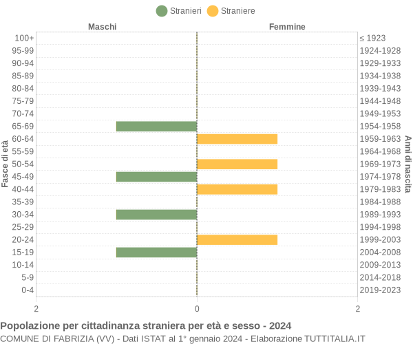 Grafico cittadini stranieri - Fabrizia 2024