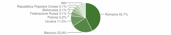 Grafico cittadinanza stranieri - Monasterace 2012
