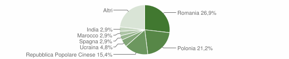 Grafico cittadinanza stranieri - Cetraro 2009