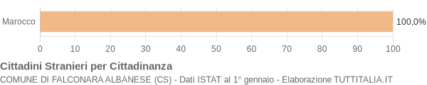 Grafico cittadinanza stranieri - Falconara Albanese 2009