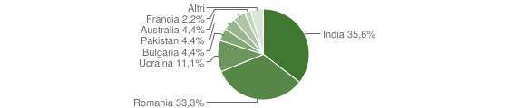 Grafico cittadinanza stranieri - Careri 2013