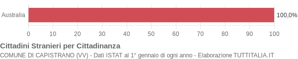 Grafico cittadinanza stranieri - Capistrano 2004