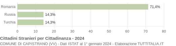 Grafico cittadinanza stranieri - Capistrano 2024