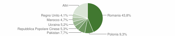 Grafico cittadinanza stranieri - Scalea 2011