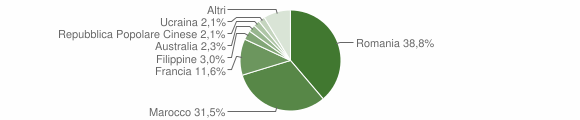 Grafico cittadinanza stranieri - Polistena 2009