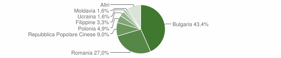 Grafico cittadinanza stranieri - Cinquefrondi 2013
