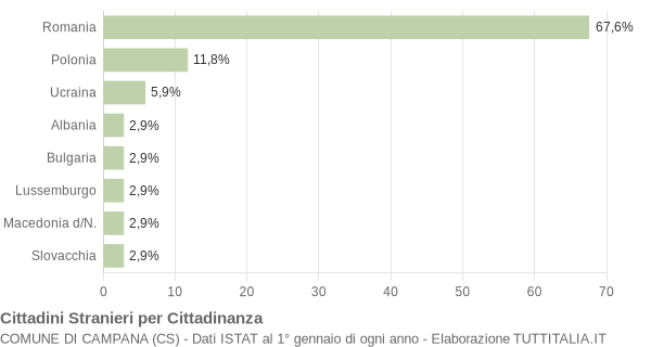 Grafico cittadinanza stranieri - Campana 2008