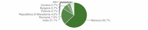 Grafico cittadinanza stranieri - Roghudi 2011