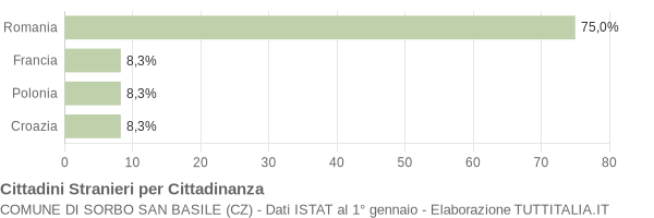 Grafico cittadinanza stranieri - Sorbo San Basile 2015