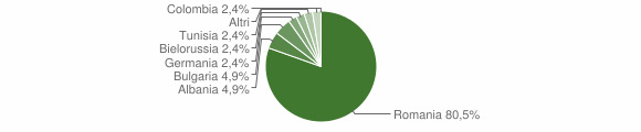 Grafico cittadinanza stranieri - Oriolo 2013