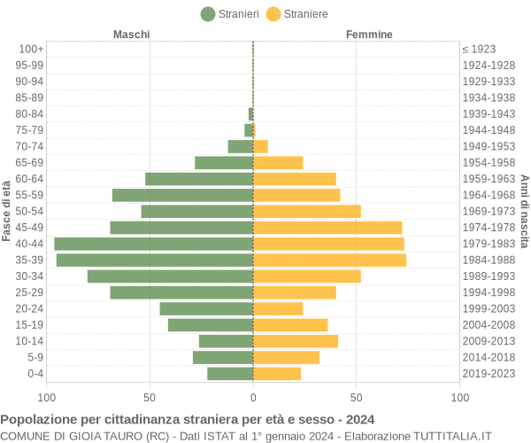 Grafico cittadini stranieri - Gioia Tauro 2024