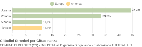 Grafico cittadinanza stranieri - Belsito 2006