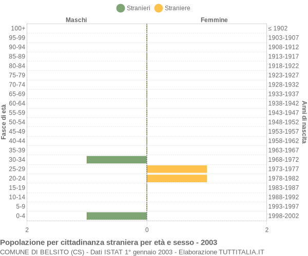 Grafico cittadini stranieri - Belsito 2003