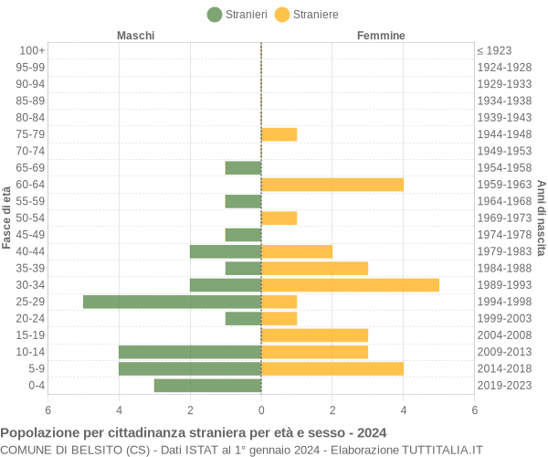 Grafico cittadini stranieri - Belsito 2024