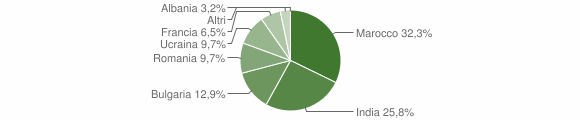 Grafico cittadinanza stranieri - Portigliola 2010