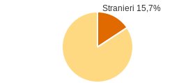 Percentuale cittadini stranieri Comune di Camini (RC)